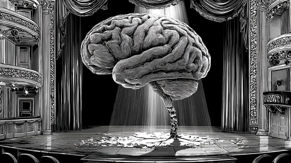 Cena de teatro representando os arquétipos do sono